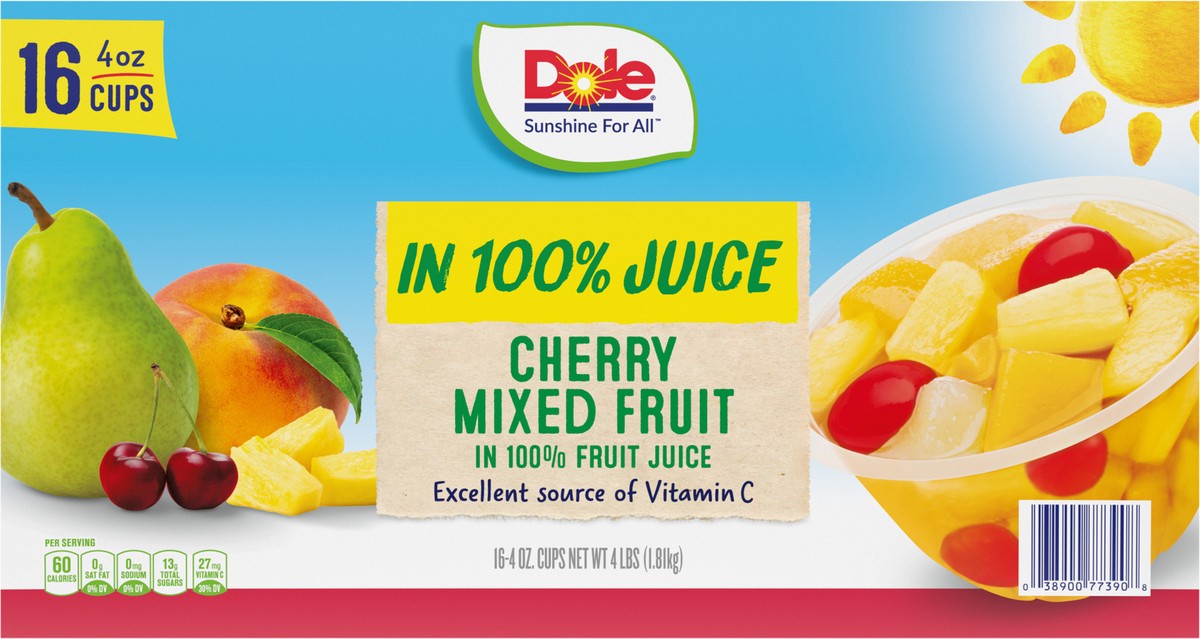 slide 6 of 11, Dole Cherry Mixed Fruit, 16 ct