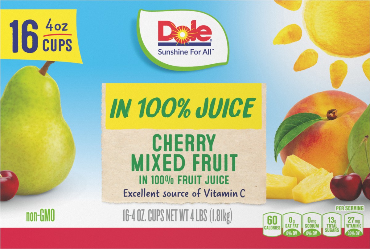 slide 7 of 11, Dole Cherry Mixed Fruit, 16 ct