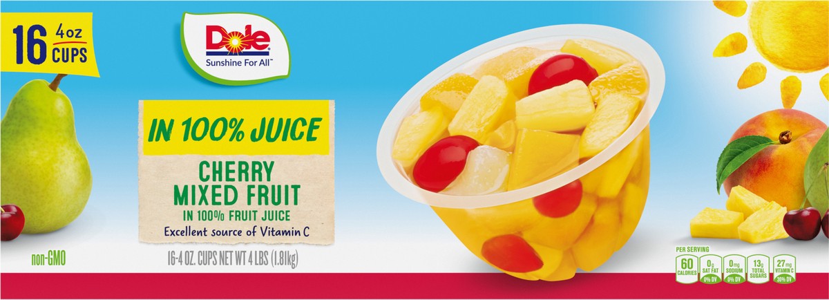 slide 9 of 11, Dole Cherry Mixed Fruit, 16 ct