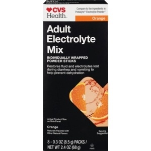 slide 1 of 1, CVS Health Adult Electrolyte Orange Mix, 8 ct