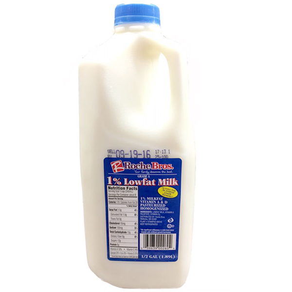 slide 1 of 1, Roche Bros. Milk 1% Low Fat, 64 fl oz