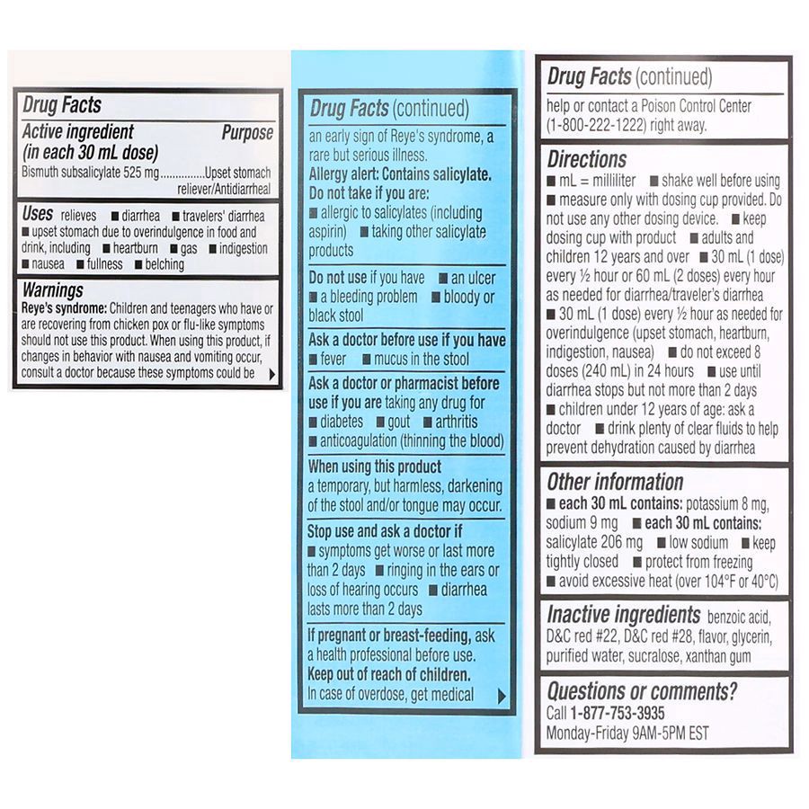slide 5 of 5, Walgreens Soothe Upset Stomach Reliever/Antidiarrheal Liquid, 8 fl oz