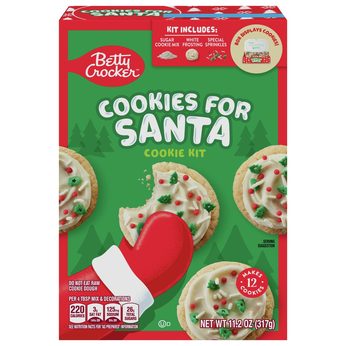 slide 1 of 1, Betty Crocker Cookies for Santa Dessert Mix Kit, 11.2oz, 11.2 oz