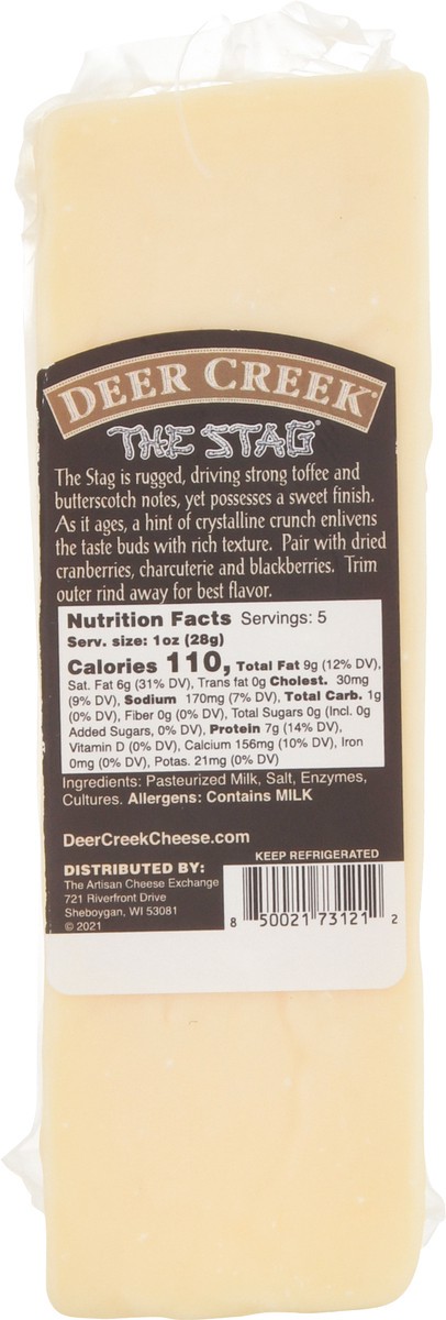 slide 3 of 12, Deer Creek The Stag Wisconsin Cheddar Cheese 5.3 oz, 5.3 oz