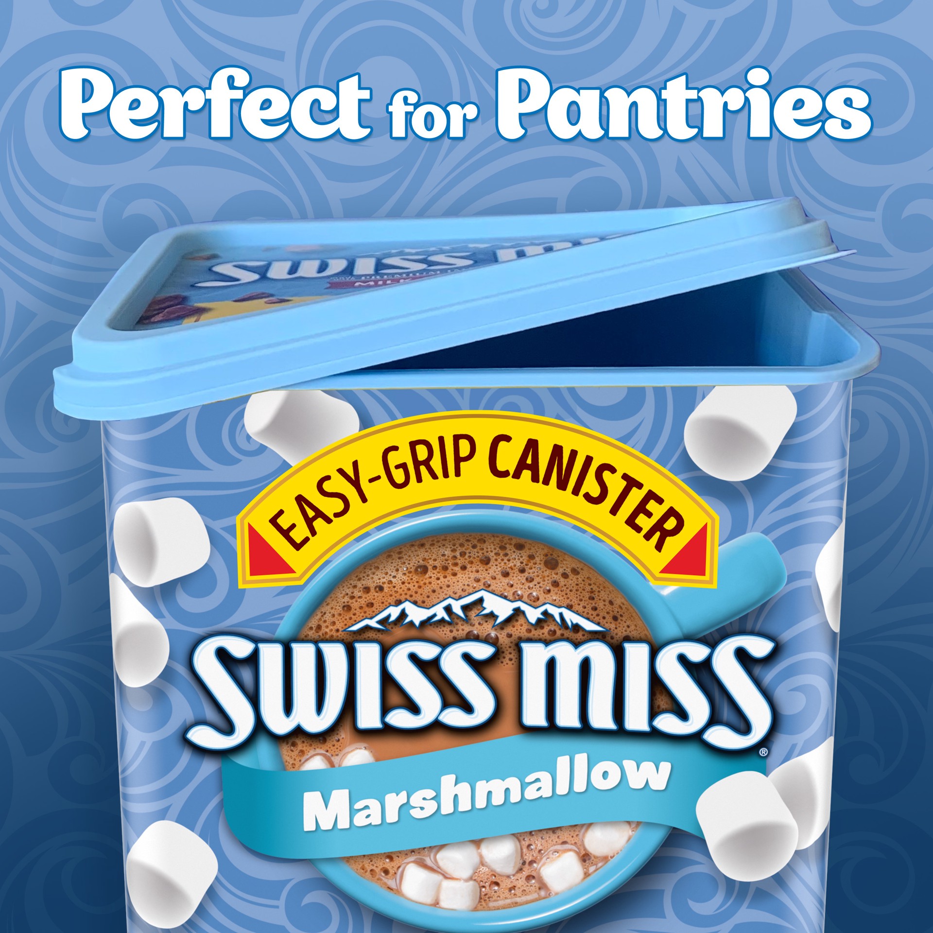slide 3 of 5, Swiss Miss Hot Cocoa Drink Mix, Milk Chocolate with Marshmallows, Easy-Grip Canister - 37.18 oz, 37.18 oz