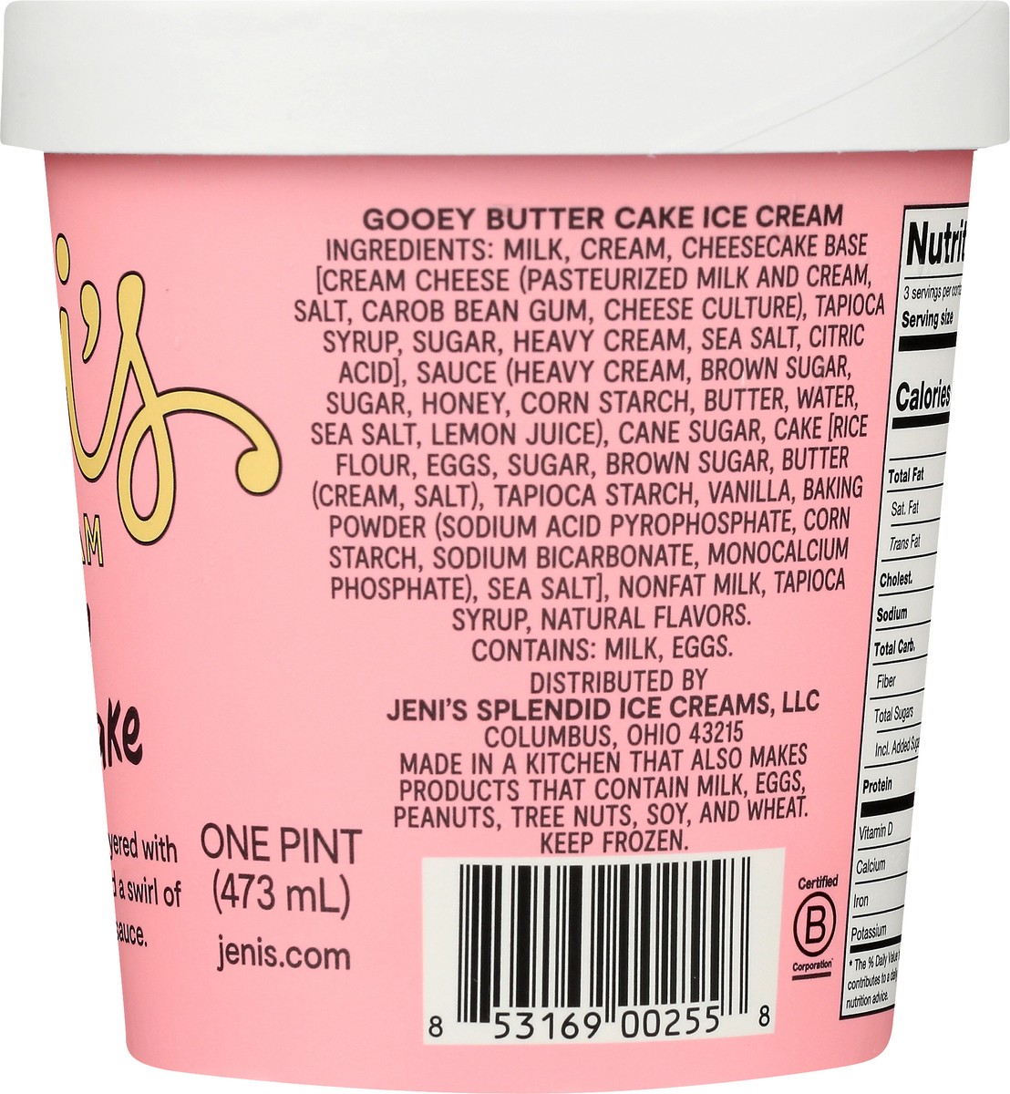 slide 8 of 9, Jeni's Gooey Butter Cake Ice Cream 1 pt, 16 oz