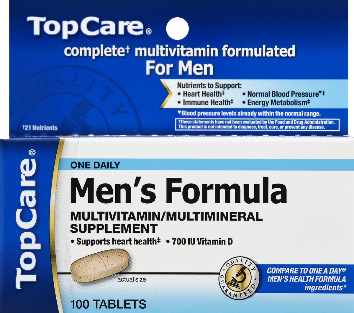 slide 5 of 6, TopCare Men's Formula Daily Multivitamin, 100 ct