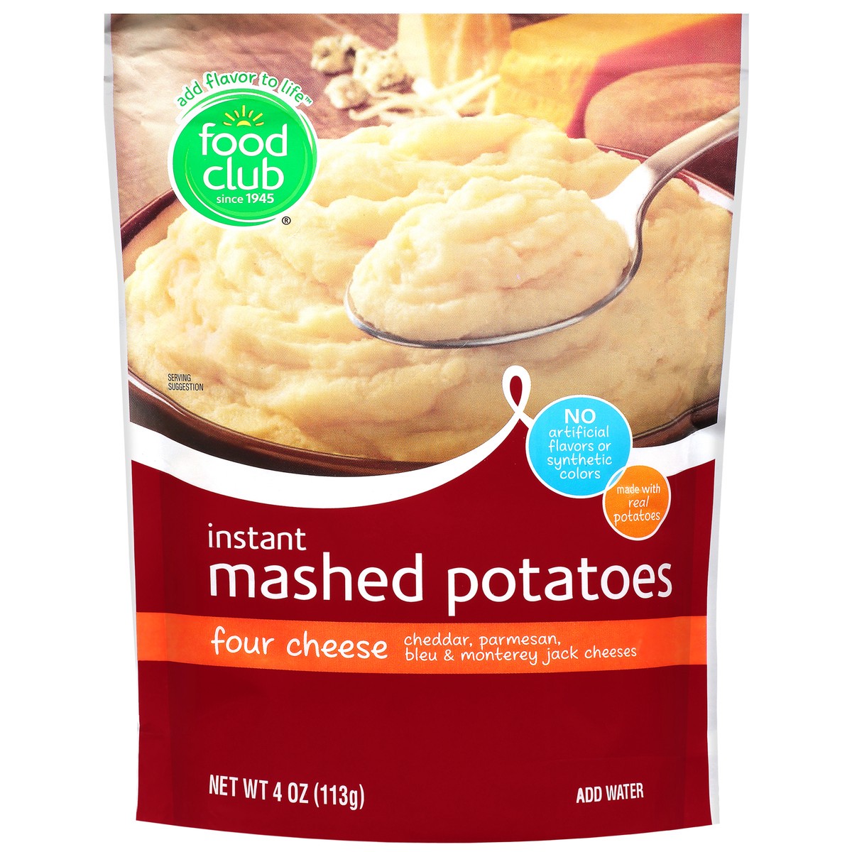 slide 11 of 14, Food Club Instant Four Cheese Mashed Potatoes 4 oz, 4 oz
