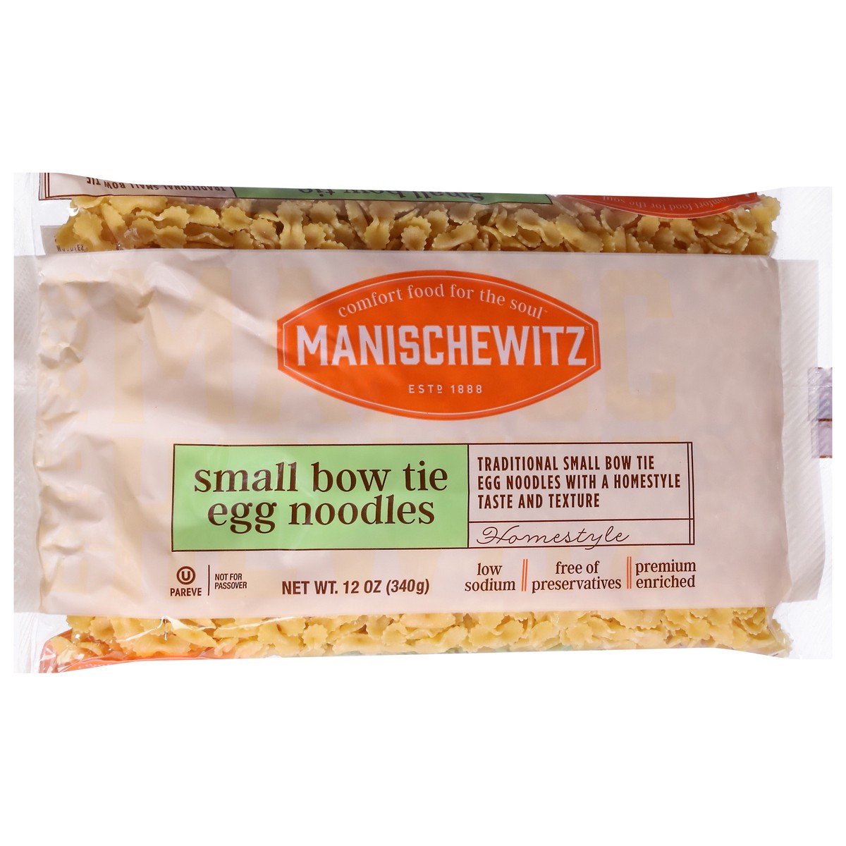 slide 8 of 9, Manischewitz Homestyle Small Bow Tie Egg Noodles 12 oz, 12 oz