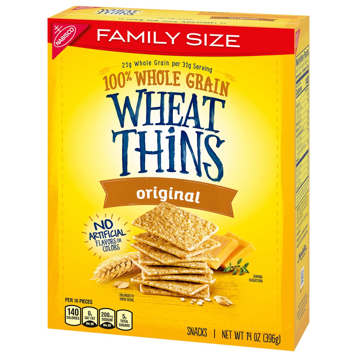 slide 12 of 15, Wheat Thins Original Snacks, Whole Grain Wheat Crackers, Snack Crackers, Family Size, 14 oz, 14 oz
