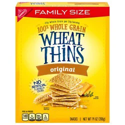Wheat Thins Original Snacks, Whole Grain Wheat Crackers, Snack Crackers, Family Size, 14 oz