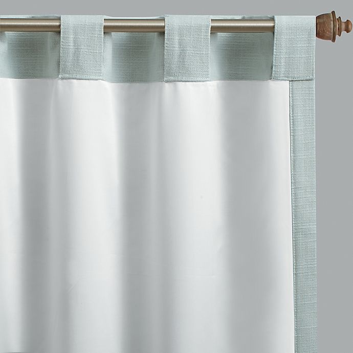 slide 4 of 5, Bee & Willow Home Textured Weave Rod Pocket Curtain Panel - Sky Grey, 63 in