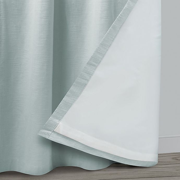 slide 5 of 5, Bee & Willow Home Textured Weave Rod Pocket Curtain Panel - Sky Grey, 63 in