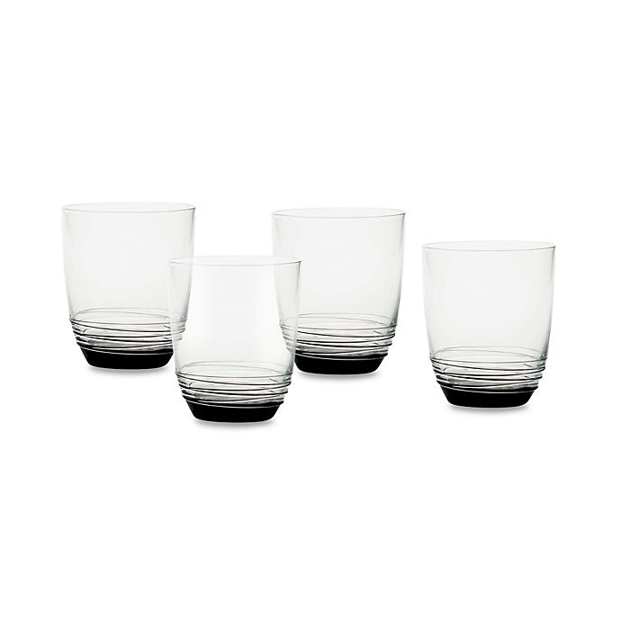 slide 1 of 1, Mikasa Swirl Double Old Fashioned Glasses - Smoke, 4 ct