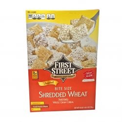 slide 1 of 1, First Street Frosted Shredded Wheat, 18 oz