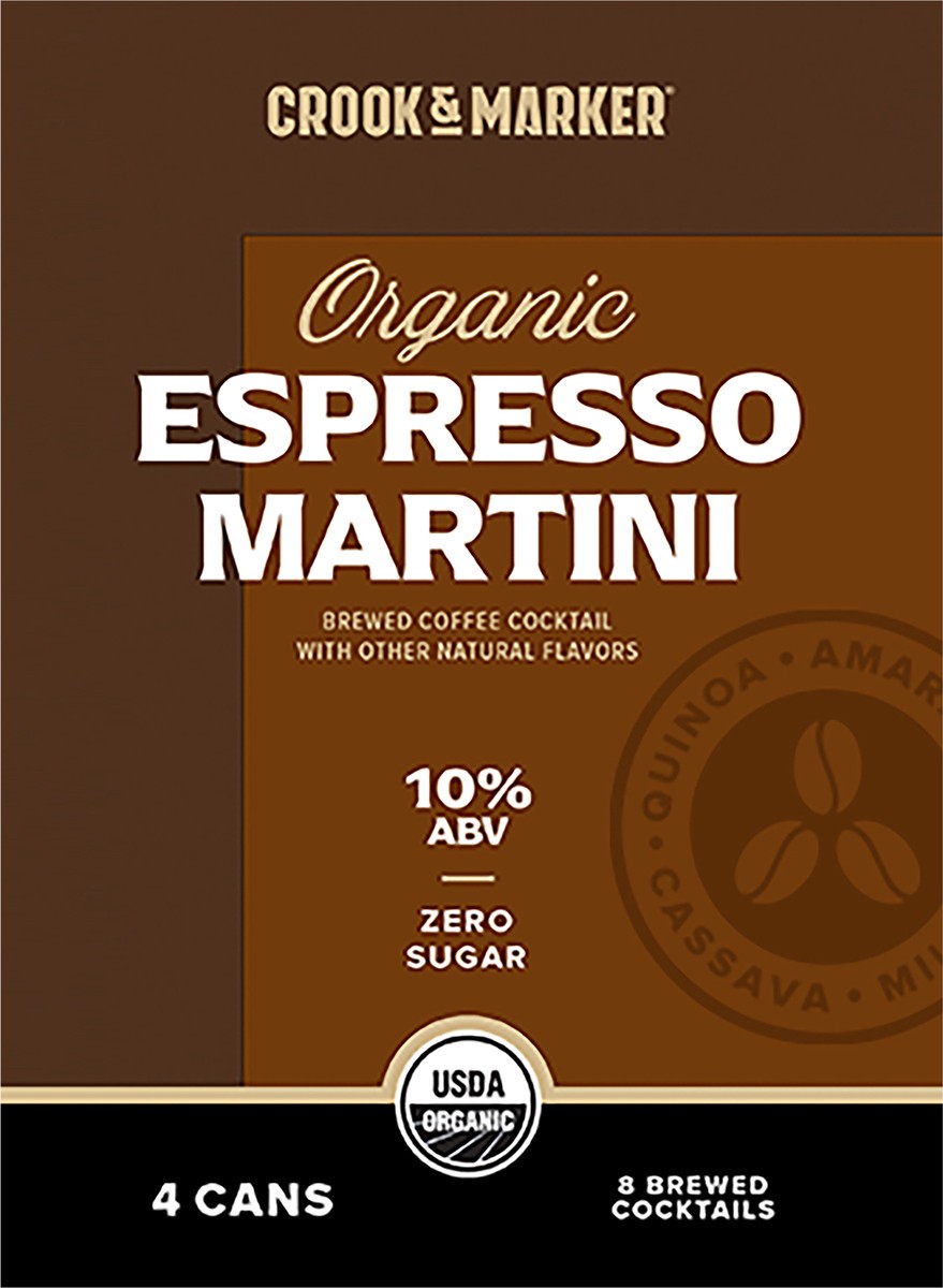 slide 5 of 8, Crook & Marker Espresso Martini  4 - 11.5 fl oz cans, 11.5 oz