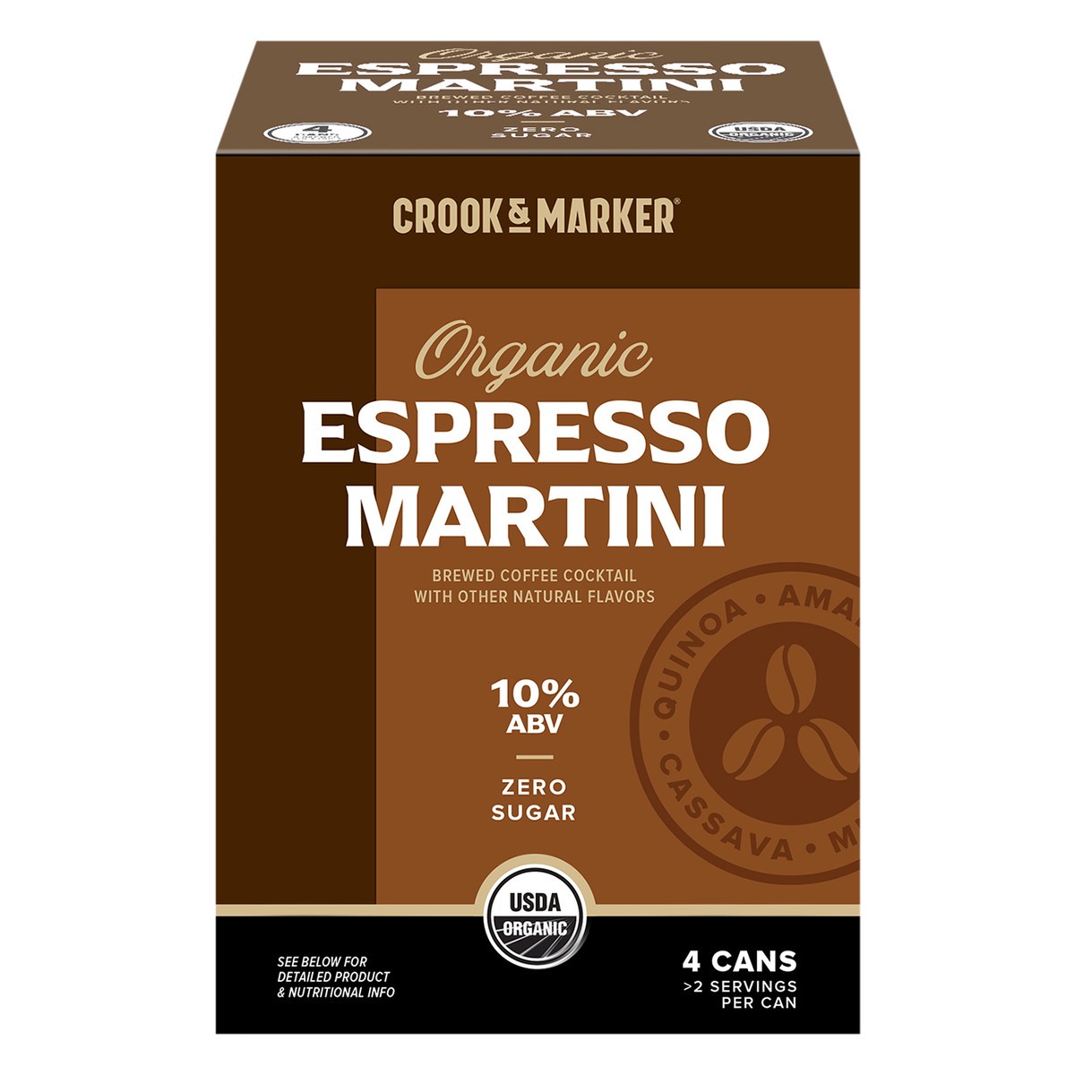 slide 1 of 8, Crook & Marker Espresso Martini  4 - 11.5 fl oz cans, 11.5 oz