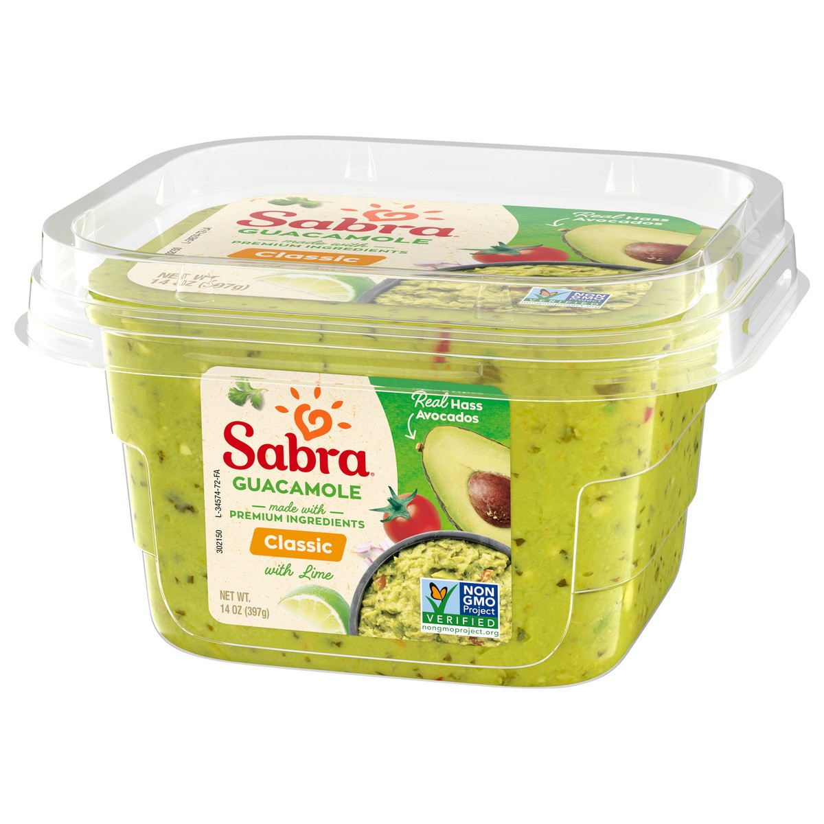 slide 3 of 8, Sabra Guacamole with Lime - 14oz, 14 oz