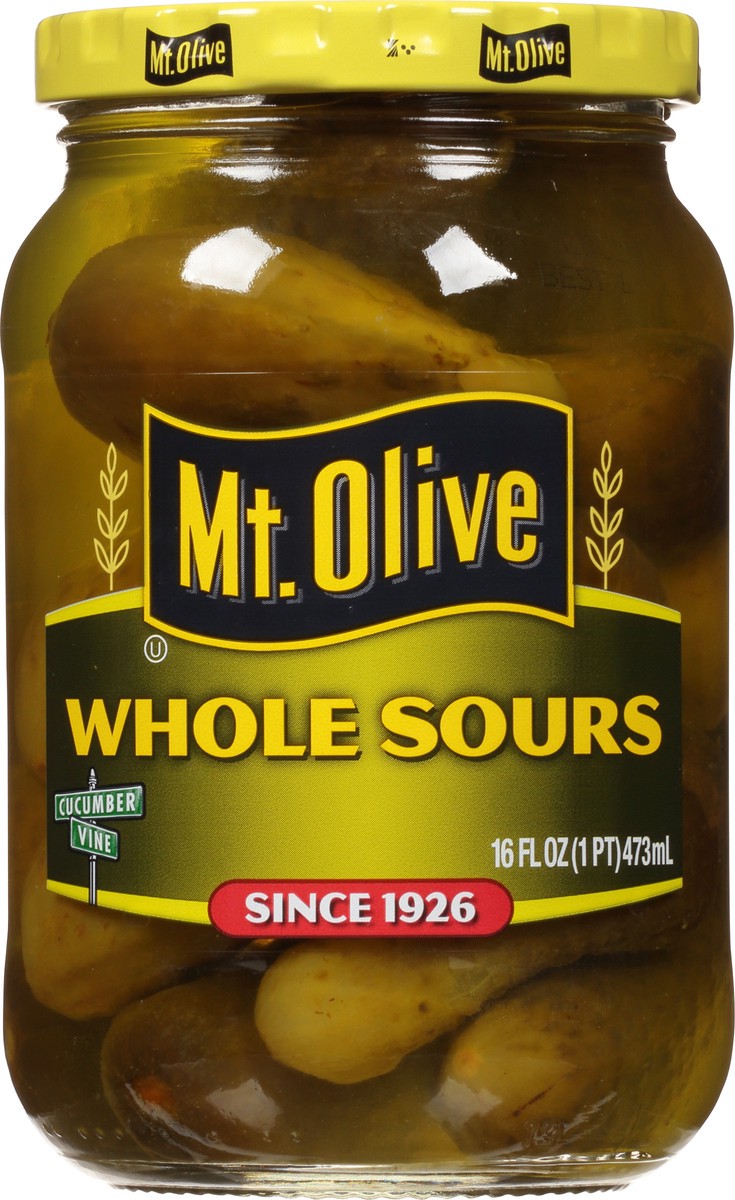 slide 7 of 13, Mt. Olive Whole Sours Pickles 16 fl oz Jar, 16 fl oz