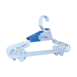 R+r Swivel Hanger With Clips, White, 5 Count