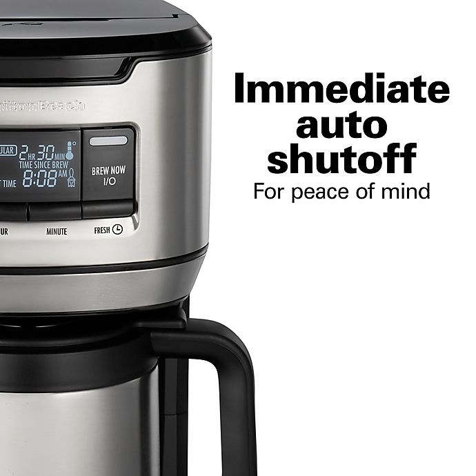 slide 4 of 7, Hamilton Beach 12-Cup Front Fill Thermal Coffee Maker - Black, 1 ct