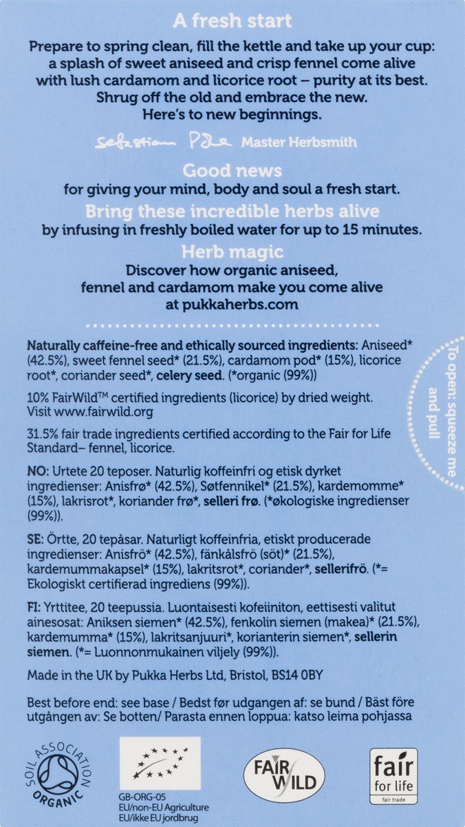 slide 9 of 9, Pukka Organic Herbal Tea Detox Aniseed & Fennel, 20 Tea Bags - 20 ct, 20 ct