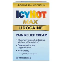Icy Hot Max Lidocaine Pain Relief Cream 1.75 oz