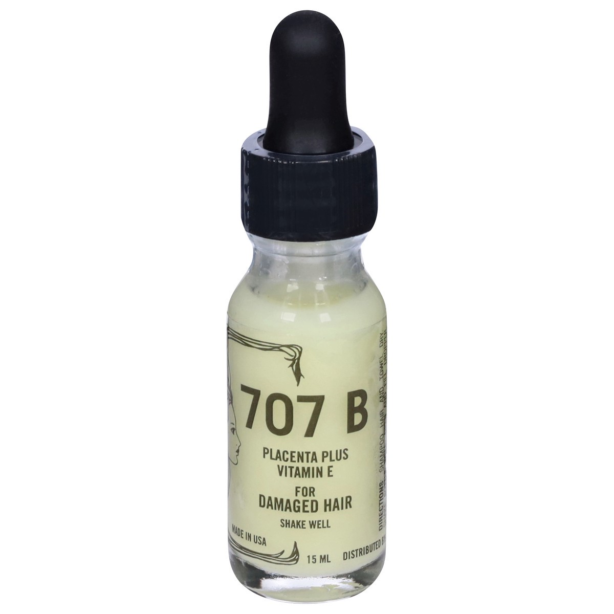 slide 12 of 12, 707 B for Damaged Hair Placenta Plus Vitamin E 15 ml, 15 ml