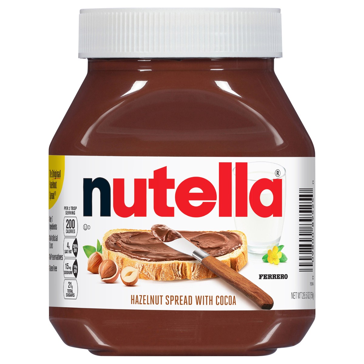 slide 1 of 7, Nutella Hazelnut Spread with Cocoa 26.5 oz, 26.5 oz