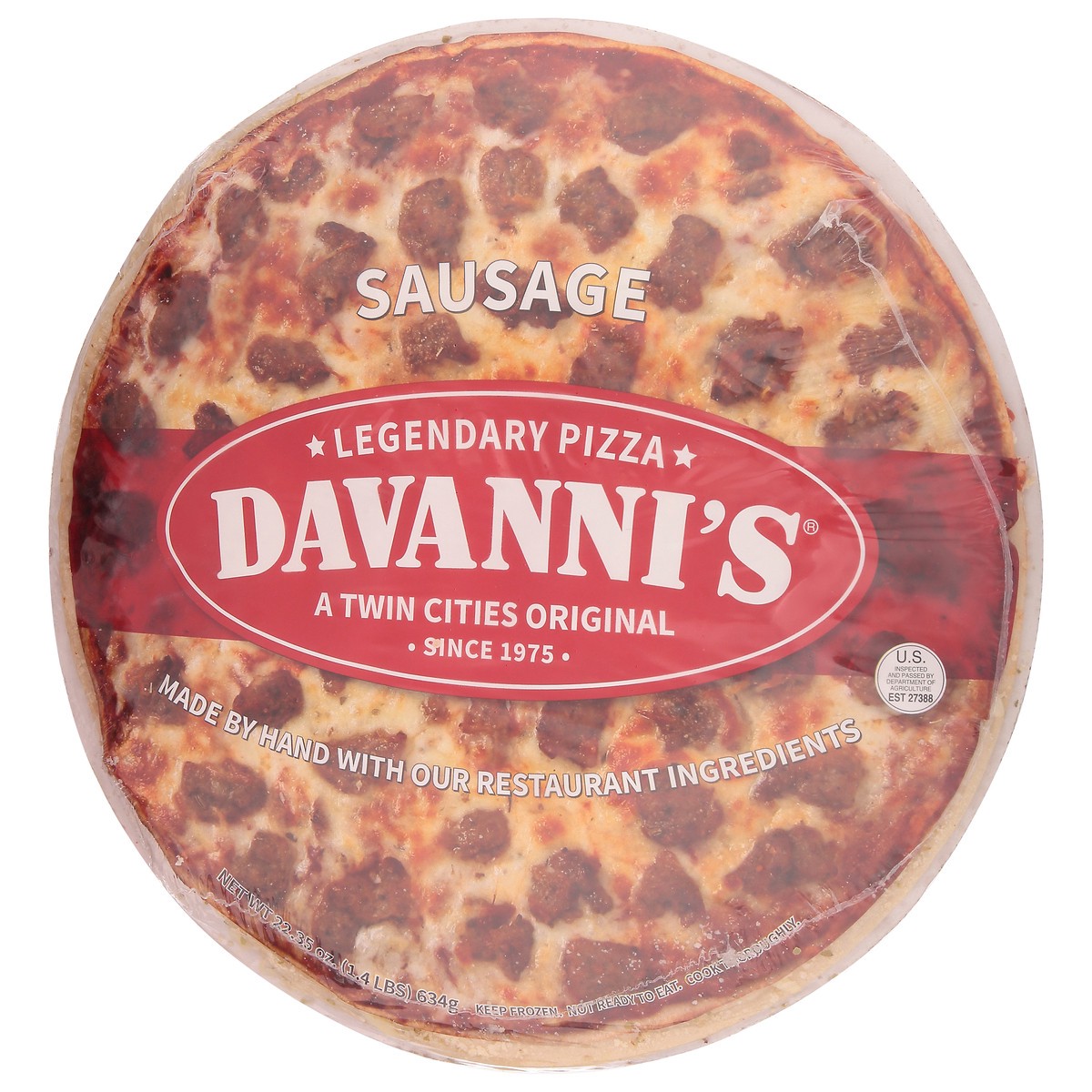 slide 2 of 12, Davanni's Sausage Pizza 22.35 oz, 22.35 oz