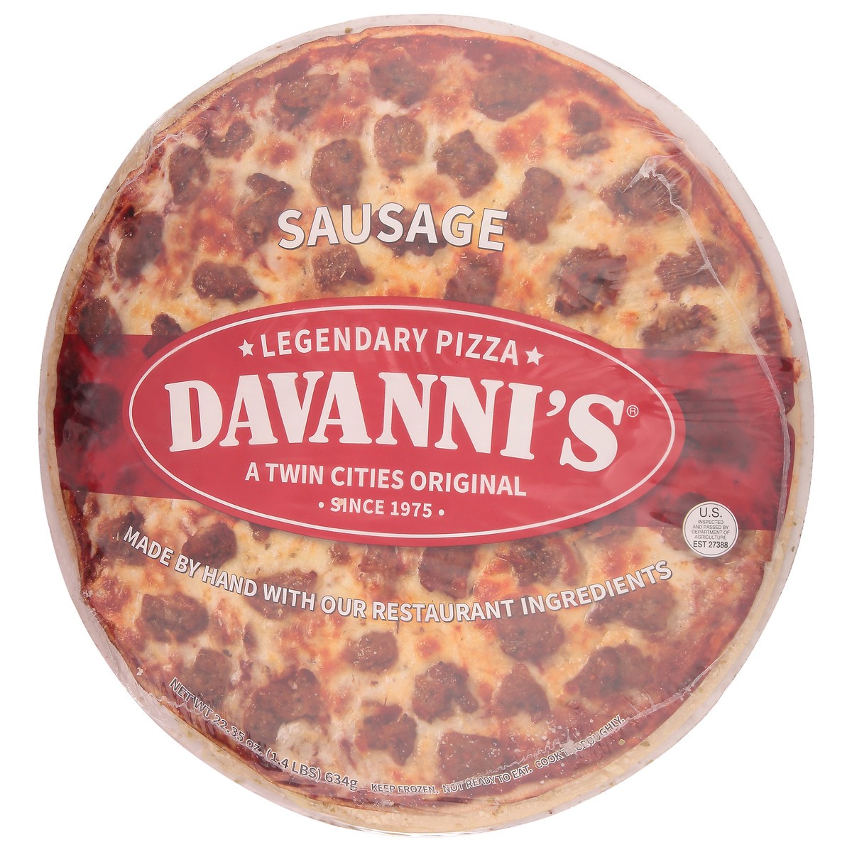 slide 7 of 12, Davanni's Sausage Pizza 22.35 oz, 22.35 oz