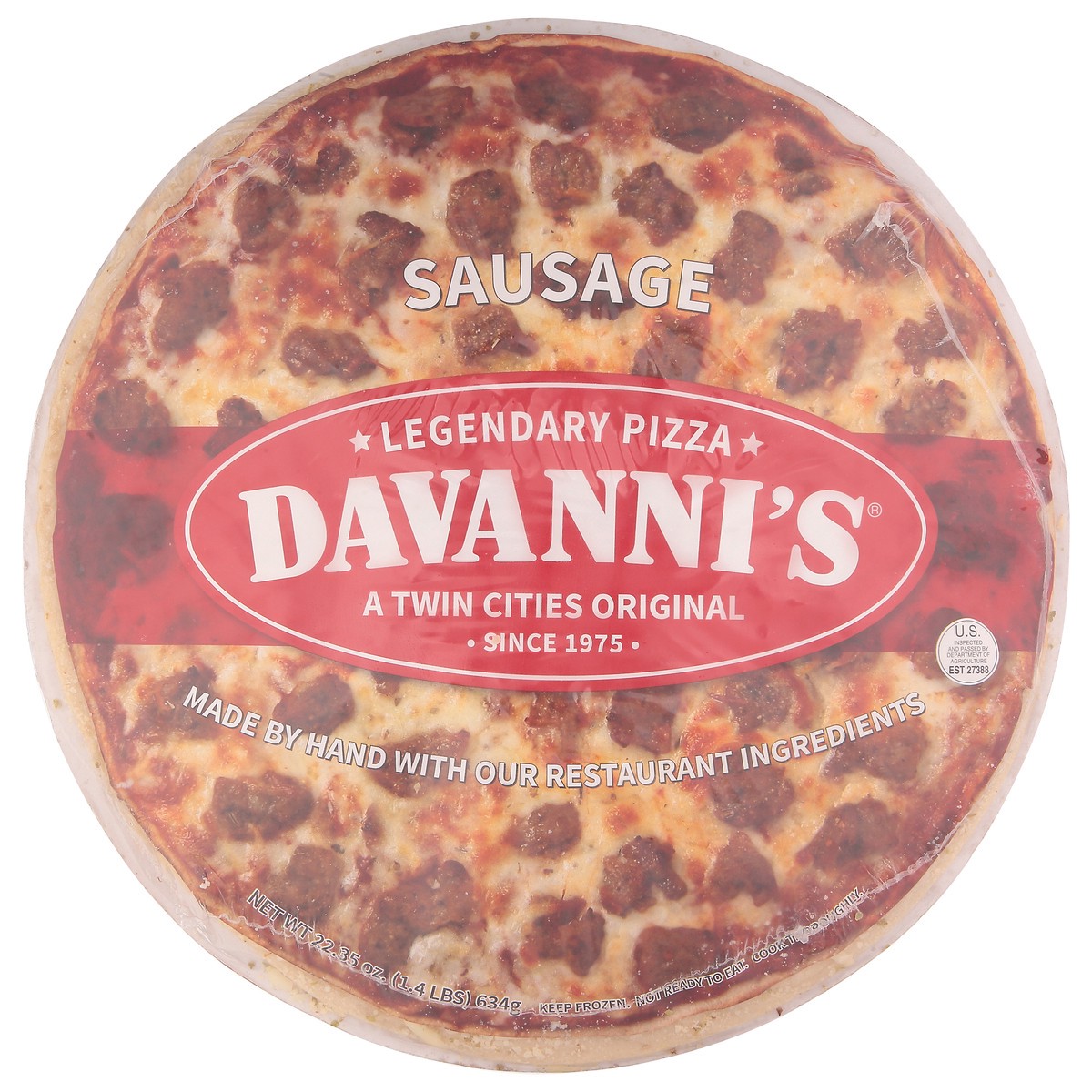 slide 1 of 12, Davanni's Sausage Pizza 22.35 oz, 22.35 oz