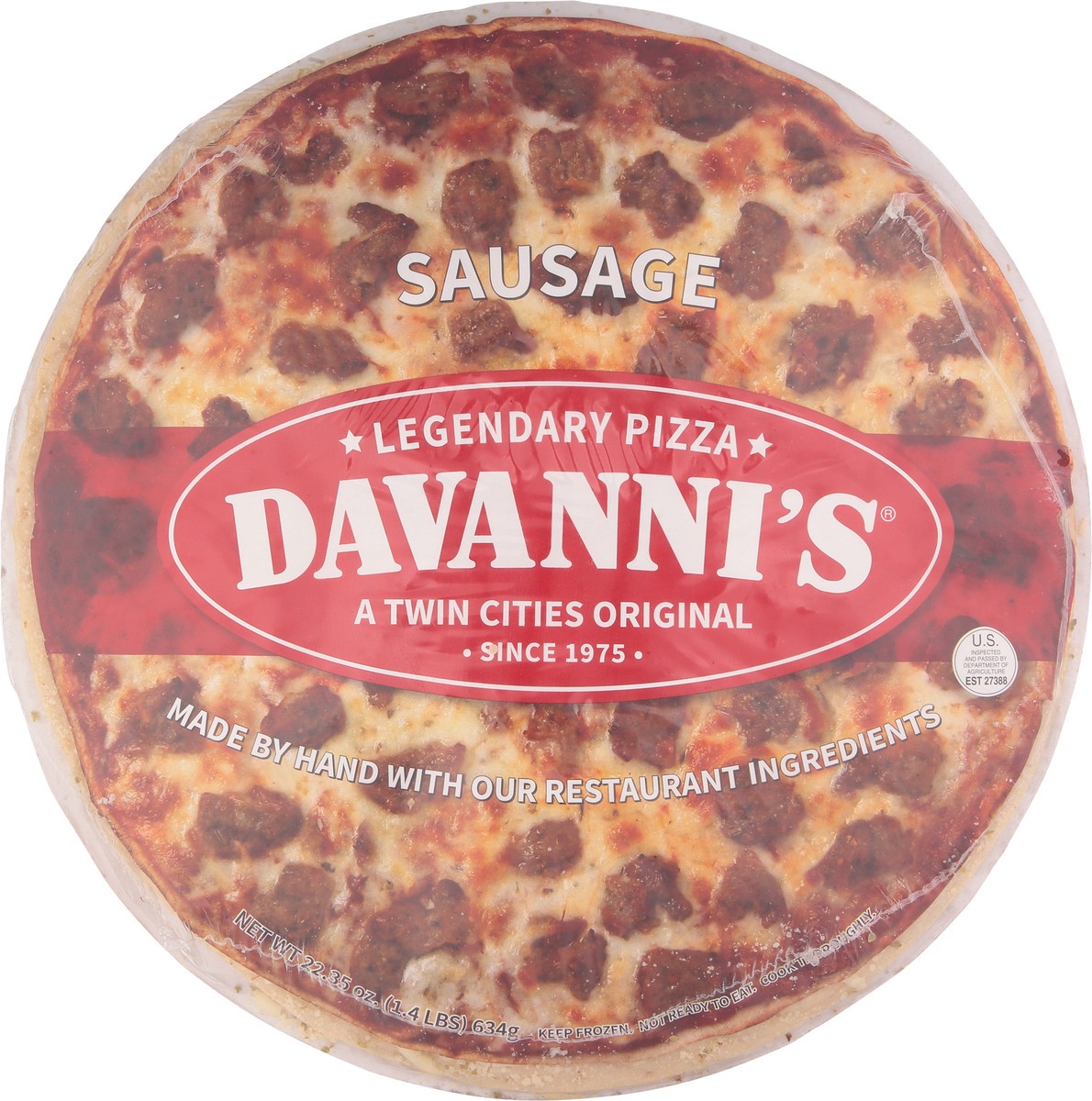 slide 7 of 12, Davanni's Sausage Pizza 22.35 oz, 22.35 oz