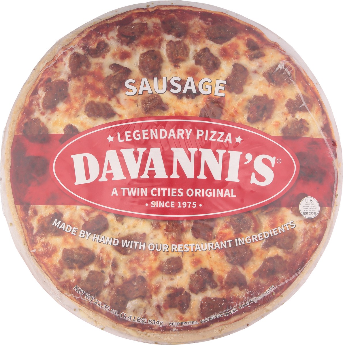 slide 2 of 12, Davanni's Sausage Pizza 22.35 oz, 22.35 oz