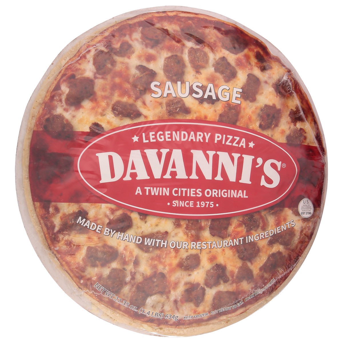 slide 10 of 12, Davanni's Sausage Pizza 22.35 oz, 22.35 oz