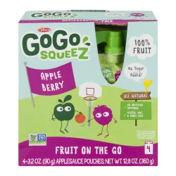 GoGo squeeZ Applesauce On The Go Apple Berry Pouches