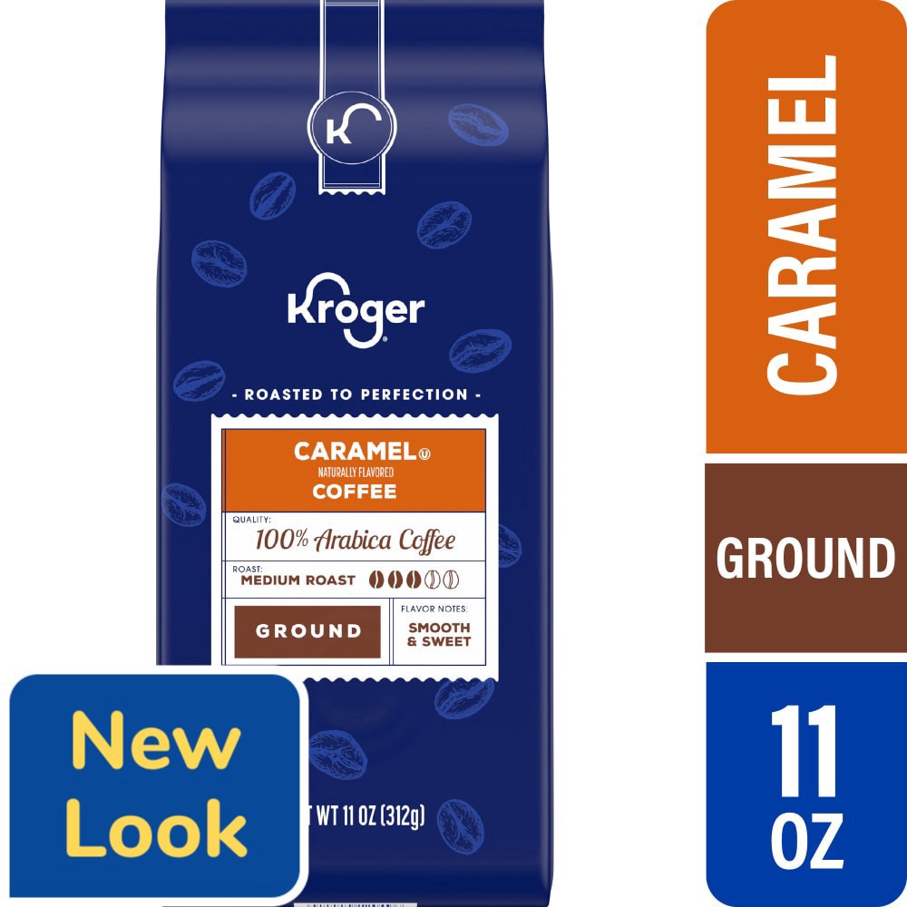 slide 3 of 4, Kroger Caramel Flavored Ground Coffee - 11 oz, 11 oz