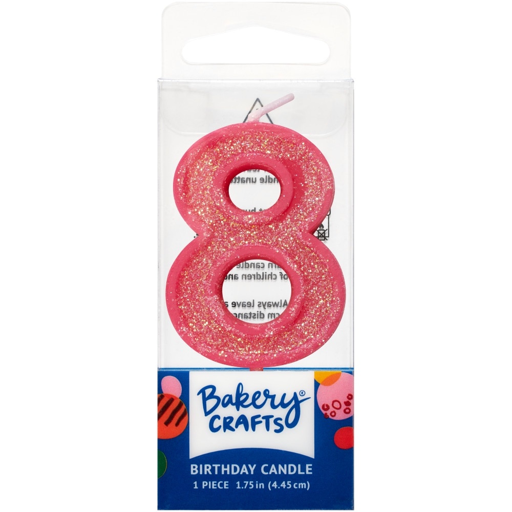 slide 1 of 1, Decopac Eight Birthday Candle Cake Decoration - Pink, 1 ct