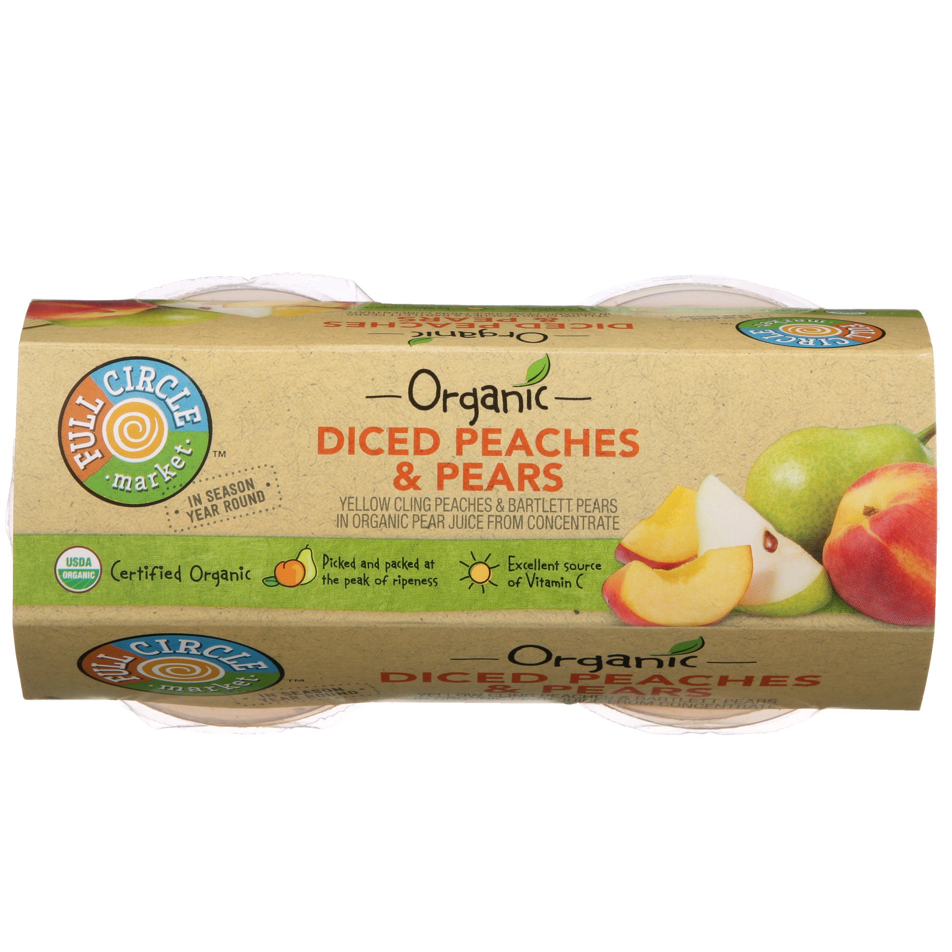 slide 5 of 6, Full Circle Market Organic Diced Peaches & Pears, 4 ct; 4 oz