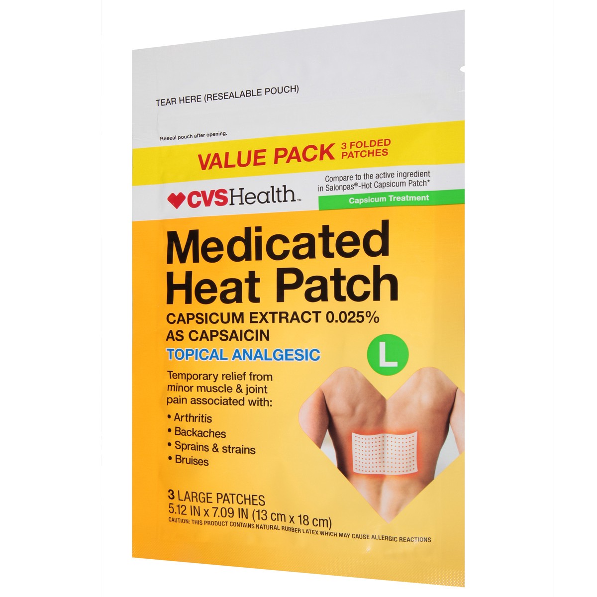 slide 3 of 9, CVS Health Med Heat Ptch 3Ct, 1 ct