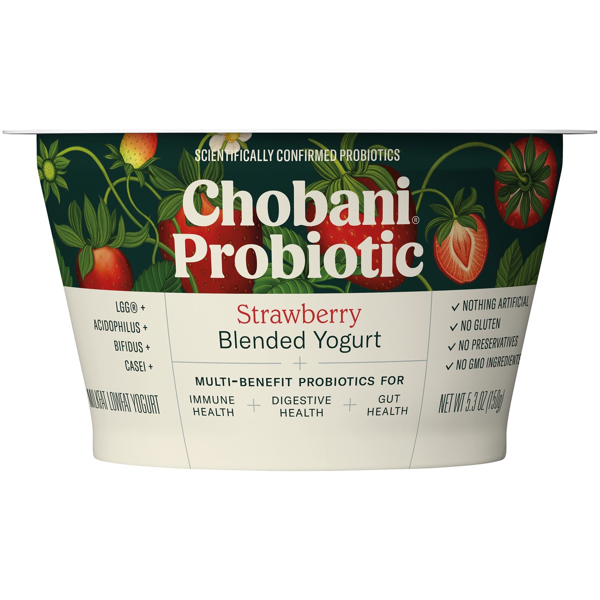 slide 4 of 12, Chobani Strawberry Probiotic Greek Yogurt, 5.3 oz