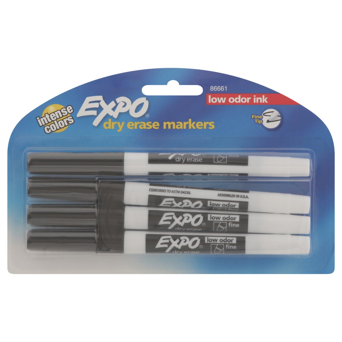 slide 1 of 9, Expo Low Odor Ink Dry Erase Markers 4 ea, 4 ct