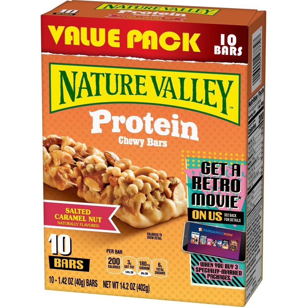 slide 2 of 3, Nature Valley Protein Granola Bars, Salted Caramel Nut, Snack Bars, 10 ct, 14.2 OZ, 10 ct