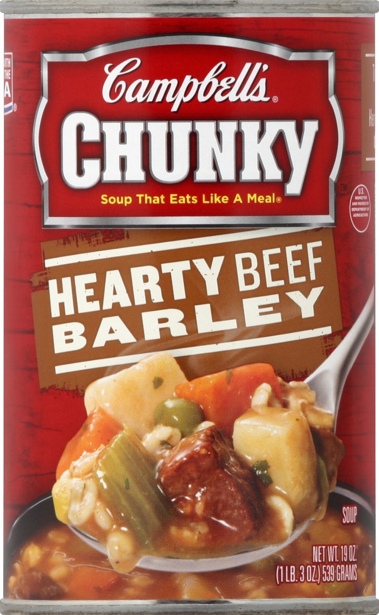 slide 2 of 2, Campbell's Chunky Hearty Beef Barley Soup, 19 oz