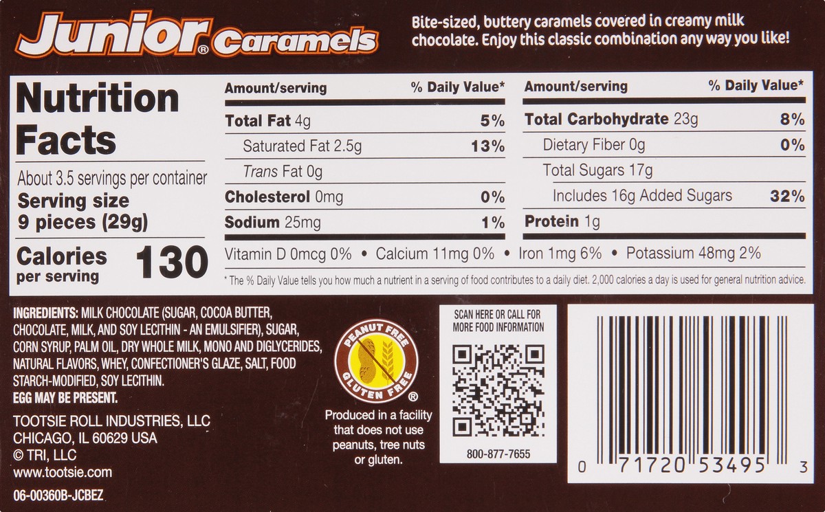 slide 10 of 10, Junior Caramels Candy 3.6 oz, 3.6 oz