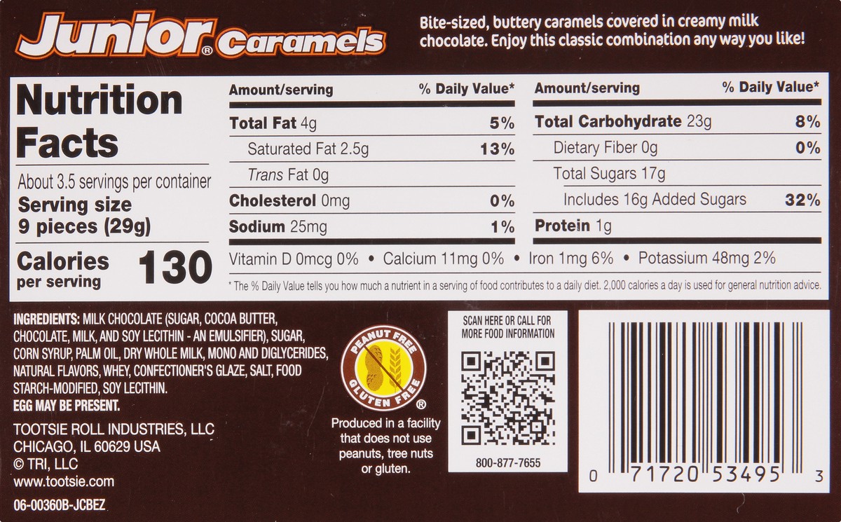 slide 8 of 10, Junior Caramels Candy 3.6 oz, 3.6 oz