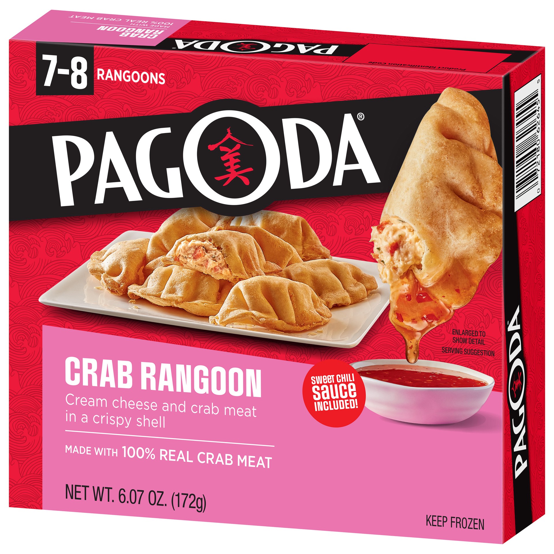 slide 3 of 5, Pagoda Express Pagoda Frozen Crab Ragoon, 6.07 oz