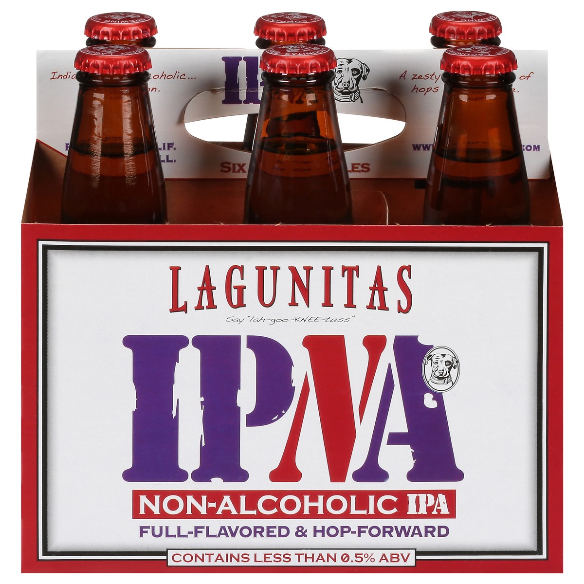 slide 1 of 5, Lagunitas Non-Alcoholic IPA Beer 6 - 12 oz Bottles, 1 ct