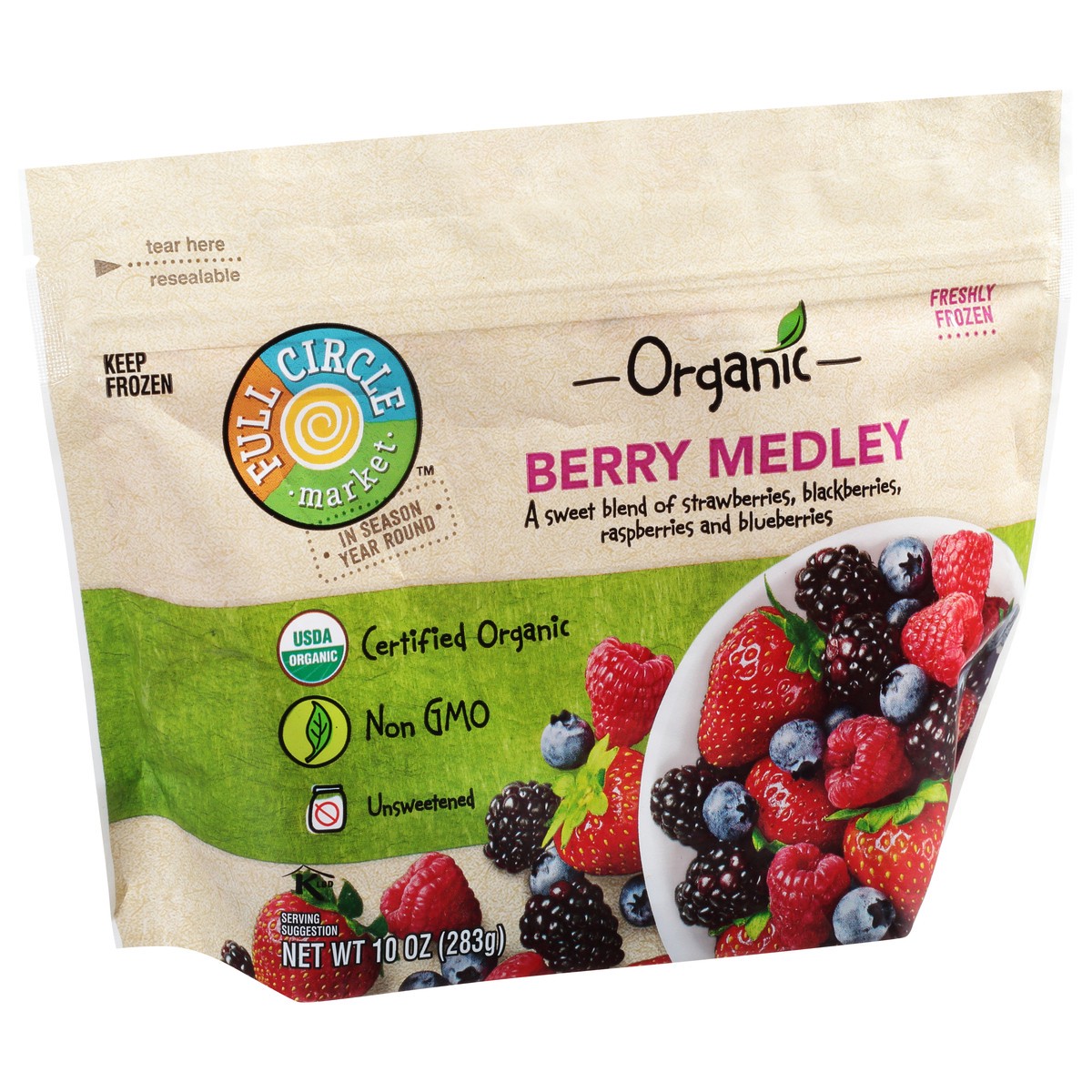 slide 2 of 9, Full Circle Market Organic Unsweetened Berry Medley 10 oz, 10 oz