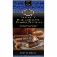 slide 1 of 1, Private Selection Caramel & Milk Chocolate Enrobed Pretzels, 4.2 oz